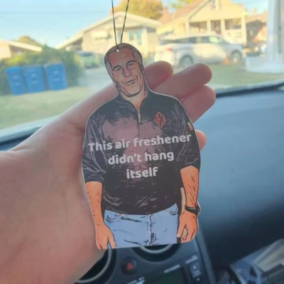 This air freshener didn’t hang itself.
