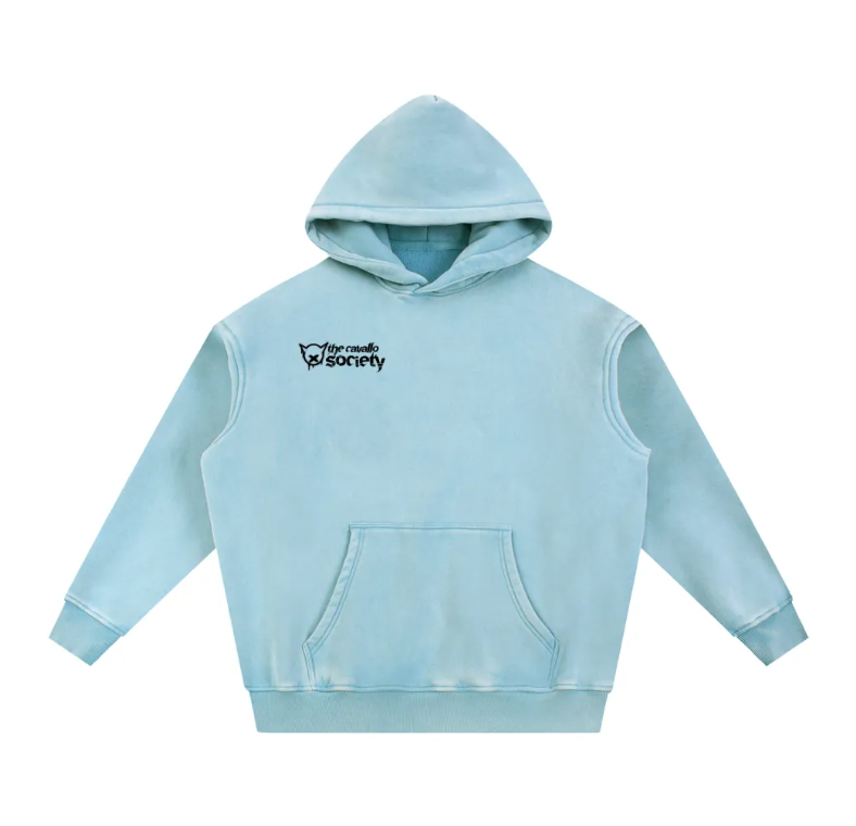 SNOW WASHED - RIDE WITH RESPECT FLEECE HOODIE