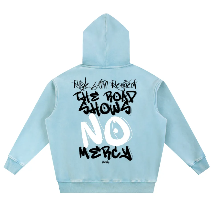 SNOW WASHED - RIDE WITH RESPECT FLEECE HOODIE