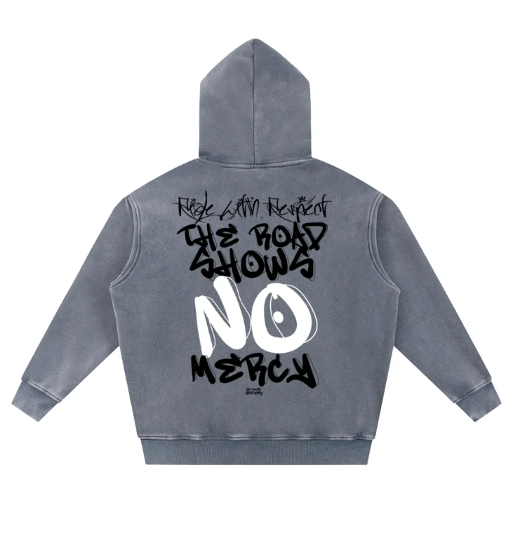 SNOW WASHED - RIDE WITH RESPECT FLEECE HOODIE