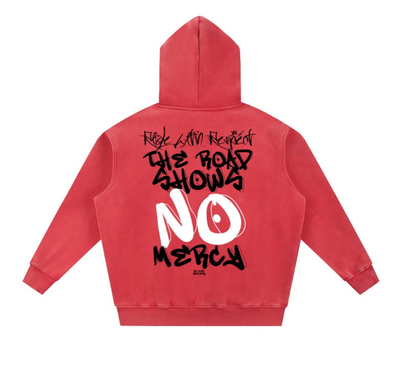 SNOW WASHED - RIDE WITH RESPECT FLEECE HOODIE